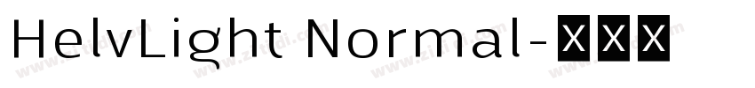 HelvLight Normal字体转换